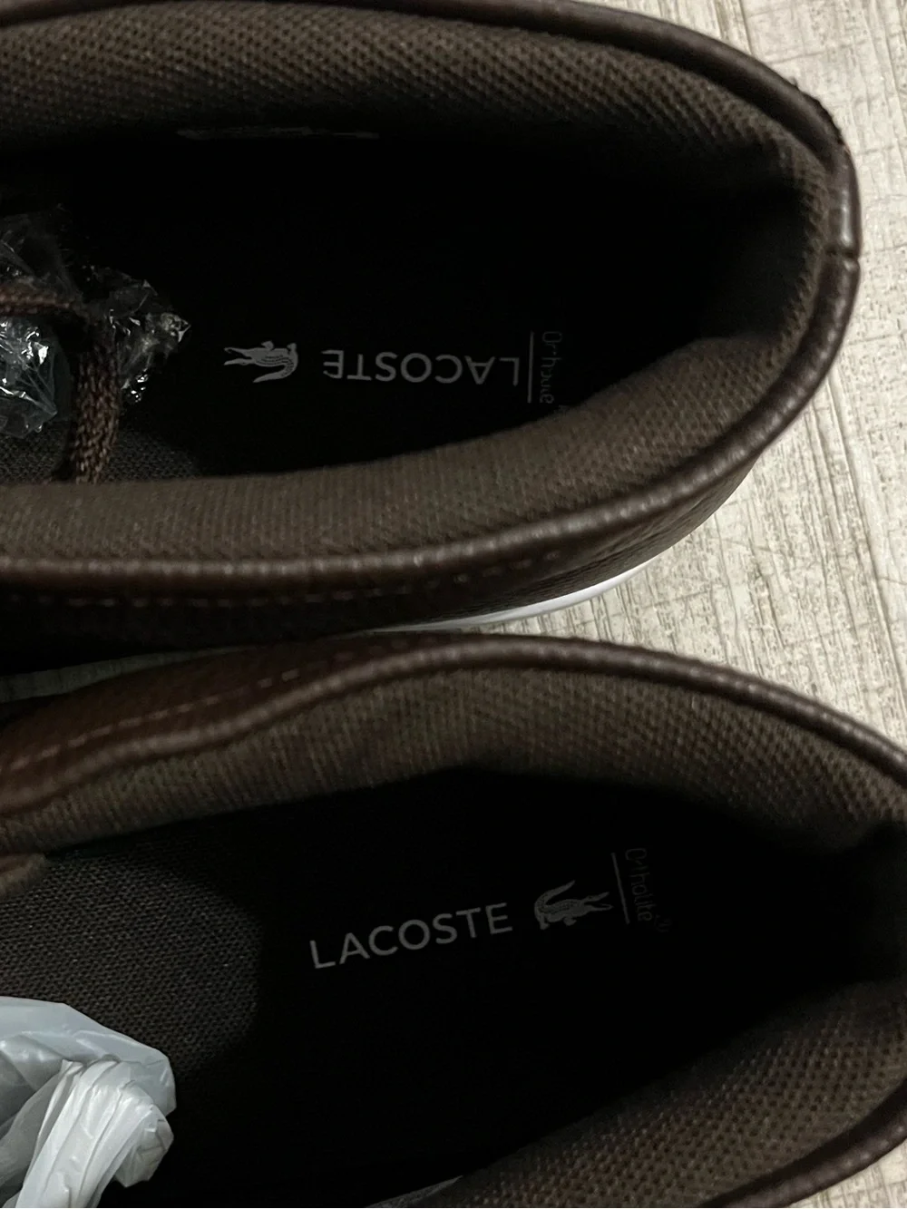 Lacoste Men’s Dark Brown Leather Chukka Boots with White Sole